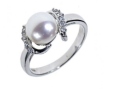 Кольцо, серебро 925, жемчуг,циркон 012 02 21-02351 2010 г инфо 5054w.