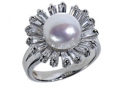 Кольцо, серебро 925, жемчуг,циркон 012 02 21-02336 2010 г инфо 5076w.