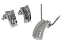 Комплект украшений серьги+подвески, серебро 925, циркон 004 16 21ksp-00198 2010 г инфо 5198w.